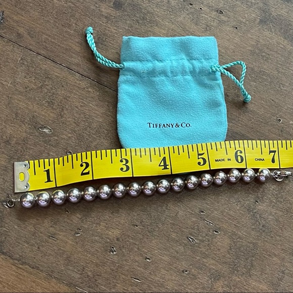 Tiffany & Co. 10mm 925 Sterling Silver Hardware Ball Bracelet 7¼“ long - Picture 3 of 5